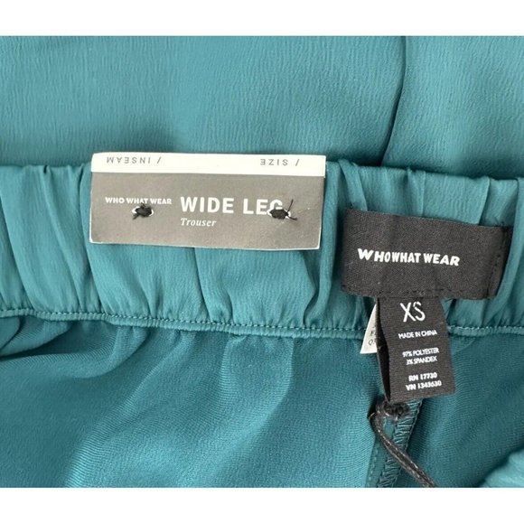 Who What Wear Womens Satin Joggers Pants Size XS Emerald Green NEW - Picture 7 of 8